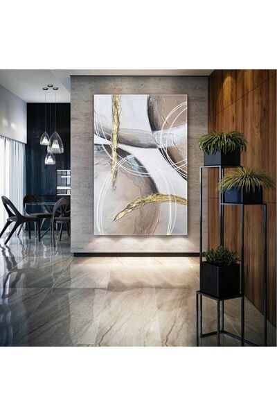 Limitless Design Διακοσμητικός πίνακας σε καμβά με χρυσές λεπτομέρειες και απ...