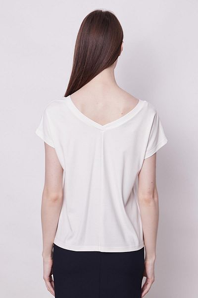 Jument Μπλούζα με λαιμόκοψη Lycra Span - Off Shoulder, Κρεμ Χρώμα