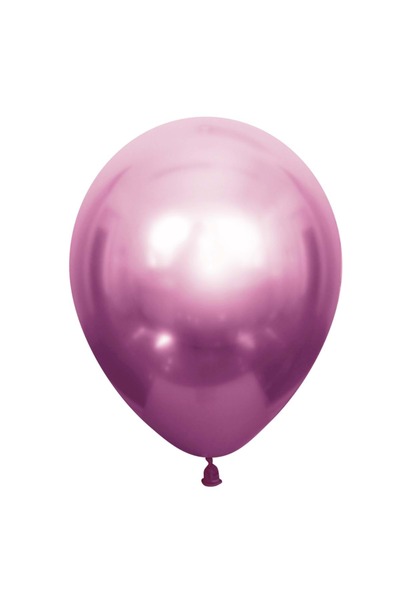 Organizasyon Pazarı 12 بوصة اللون الوردي 10 قطع كروم مرآة مرآة الديكور بالون