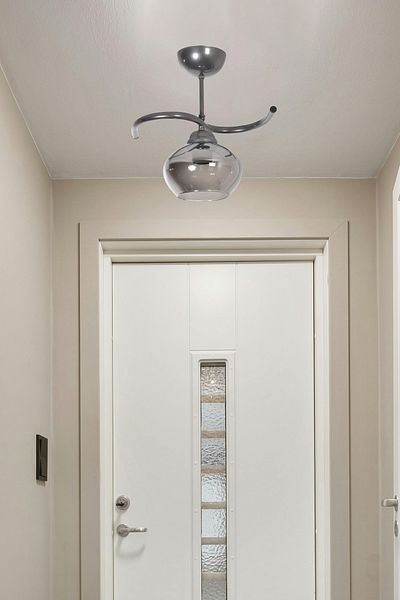 Modavize Fuji Living Room - Gray Color Smoked Glass Single Chandelier - For Kitchen and Bedroom