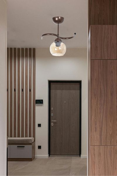 Modavize Fuji Living Room - Brown Single Chandelier - Kitchen and Bedroom - Honey Glass