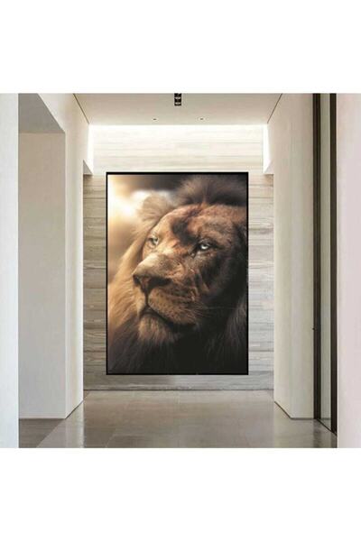 Generic Brand Tablou decorativ pe pânză cu imprimare HD Regele Leu