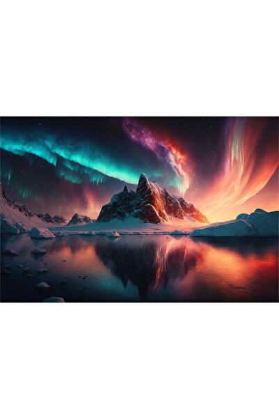 Limitless Design POLAR LIGHTS AURORA HD Print Orizontală Pânză Canvas Living ...