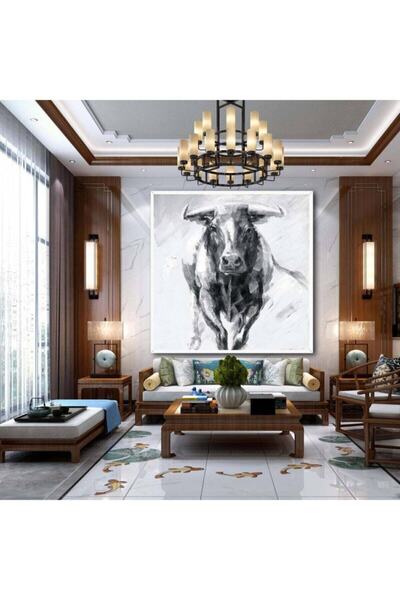 Generic Brand Tablou decorativ pe pânză cu imprimare HD Bull