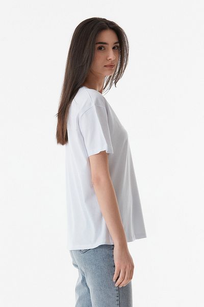Fulla Moda Tricou oversize cu decolteu rotund brodat text