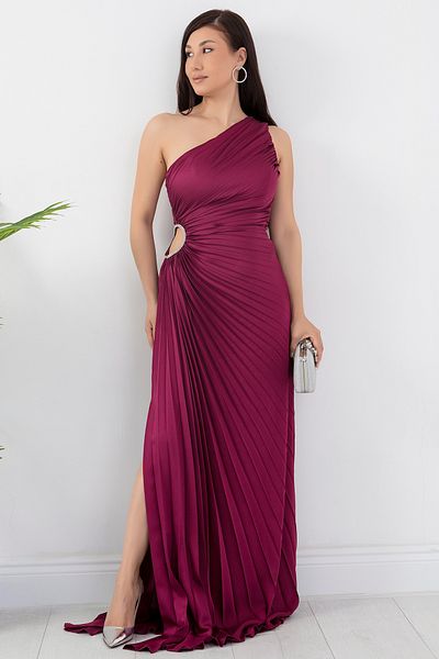 PULLIMM Rochie de seara plisata cu un singur umar SB3734