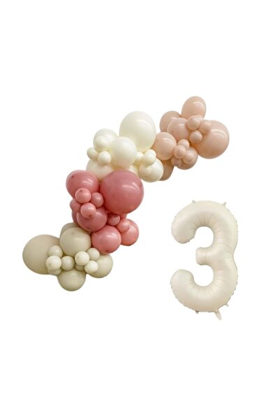 Organizasyon Pazarı 3 34inch Cream Foil Balloons Set - Mermaid, Desert, Pink ...