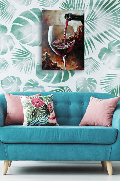 Limitless Design Slika na platnu HD print sa čašom punom vina i uljem