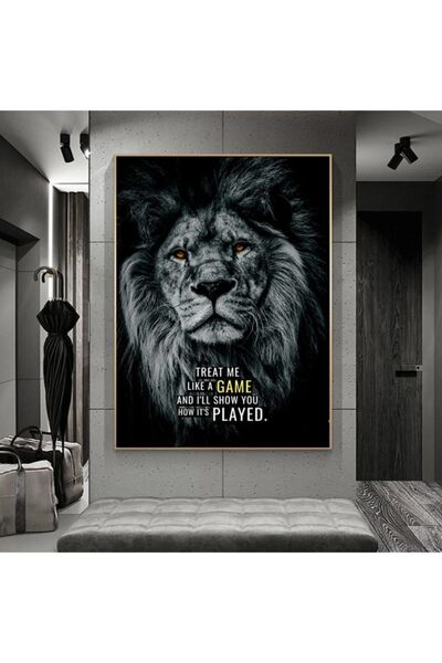 Limitless Design Tablou pe pânză cu imprimare HD Regele Leu