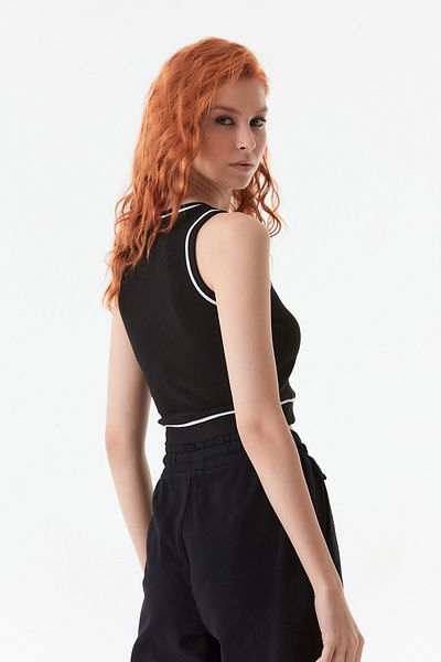 Fulla Moda Body cu snur cu dungi cu fund elastic