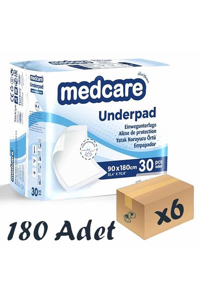 MEDCARE Regular Mattress Protector Cover 90X180Cm 6 Packs of 30 180 Pieces (Blue)