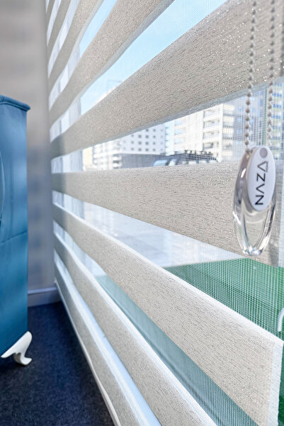 Naza Zebra Perde Simli Parıltılı Metalik Perde