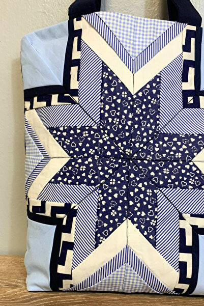 Uretti Özlem 8633 - Темно-синя ручної роботи дизайнерська сумка