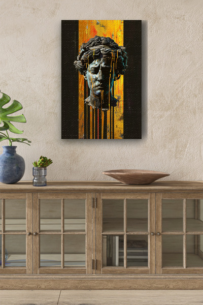 Limitless Design Pictură artistică pe pânză cu imprimare HD în ulei, cu cap ș...
