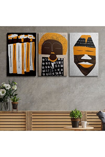 gurbaart 3'lü Set Kanvas Duvar Tablosu Canvas HD Dijital Baskı Dİkey Tablo Bo...