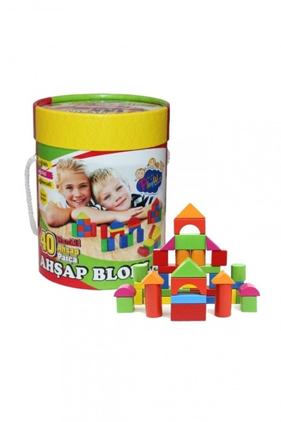 DuyuMarket Playwood Renkli Ahşap Bloklar 40 Parça