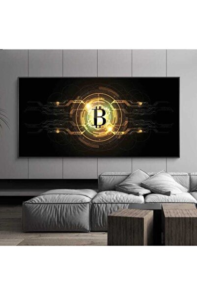 Limitless Design Διακοσμητικός πίνακας ζωγραφικής σε καμβά με εκτύπωση Bitcoi...