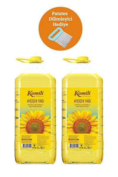 Komili Ayçiçek Yağı 5 Lt Pet X 2 Patates Dilimleyici Hediyeli