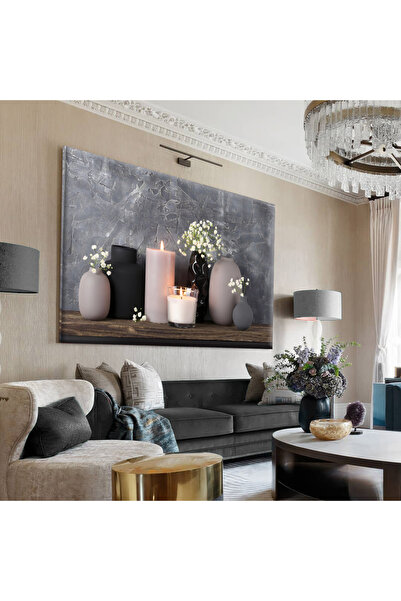 Limitless Design | GRI ANTRACIT CEL MAI Apreciat Tablou cu Lumânări | Tablou ...