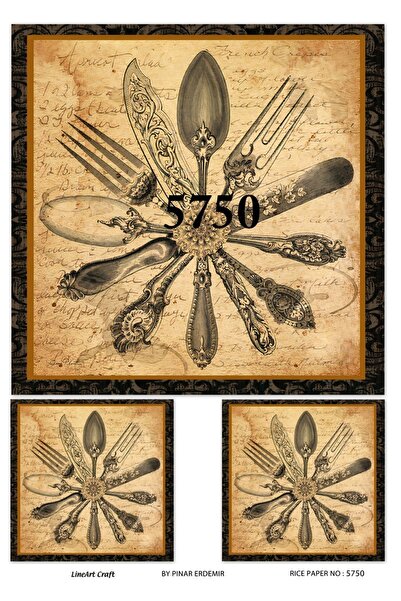 LİNEART ورق ديكوباج نحاسي Lineart 29X42 رقم: L5750