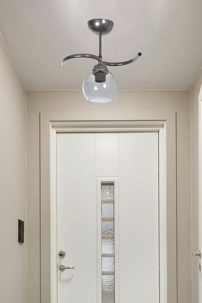 Modavize Fuji Living Room - Gray Color Smoked Glass Single Chandelier - For Kitchen and Bedroom