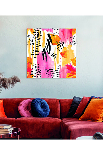 Limitless Design Pictură decorativă abstractă în acuarelă de toamnă, imprimar...
