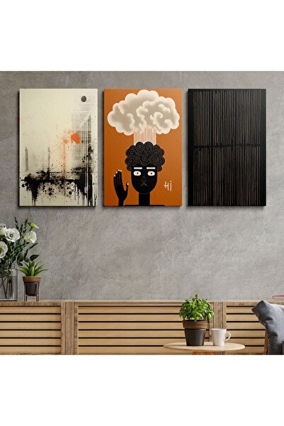 gurbaart 3'lü Set Kanvas Duvar Tablosu HD Dijital Baskı Dikey Canvas Tablo Bo...