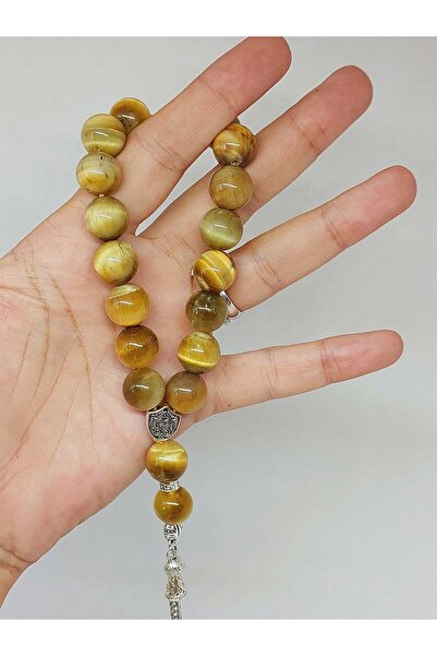 Yasamtohumu Golden Kaplangözü Taşı 17lik Efe Tesbih 12mm (53358)