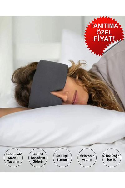 Sinada Μάσκα Ύπνου Hollywood Model με Φυσική Πέτρα %100 Αποκλεισμός Φωτός Φυσική Αύξηση Μελατονίνης Yoga Band