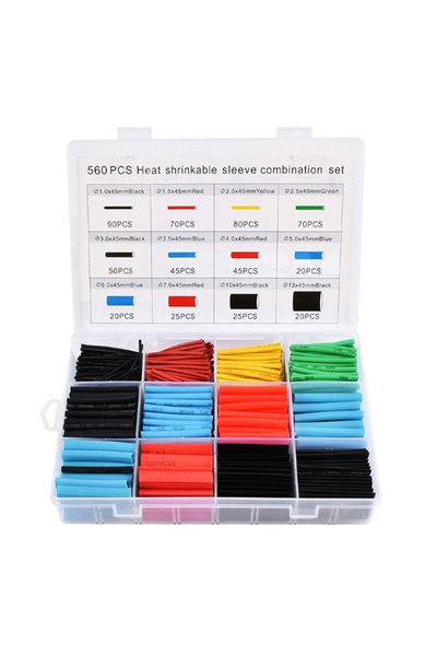 Microcase مجموعة 560 قطعة من ميكروكاس، غطاء حماية لكابل أنبوب الانكماش الحرار...