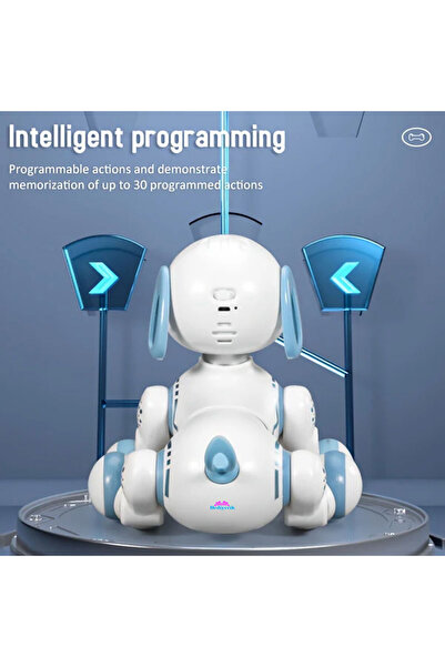 hediyecik Rc Uzaktan Kumandalı Akıllı Robot Dog Köpek Sensörlü Şarjlı Full Fonksiyon
