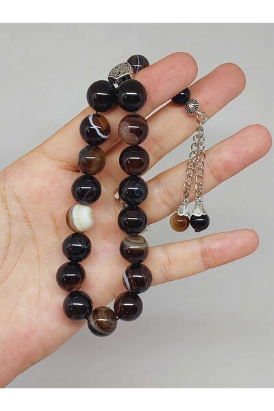 Yasamtohumu Piatra de agat 17 Efe Tesbih 12mm (53366)