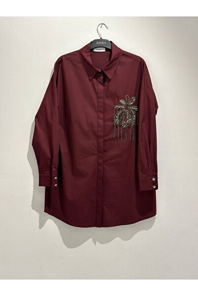 Kayra Stone Embroidered Poplin Tunic