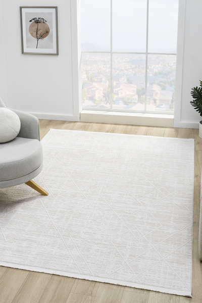 Prestige Halı Maki Krem Salon Oturma Odasi Çocuk Odasi Yatak Odasi Halisi MK9009