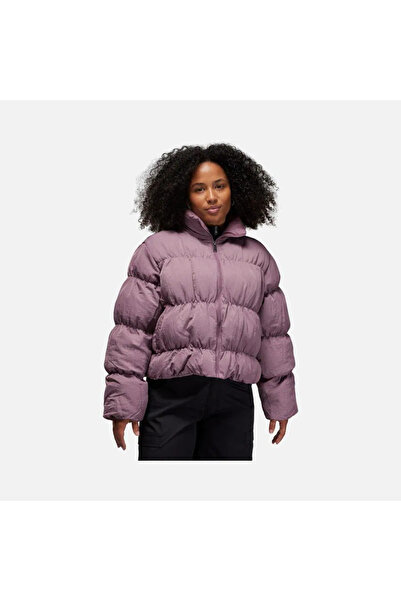 Nike Jordan Core Essentials Puffer Full-Zip Γυναικείο μωβ παλτό fb5149-508