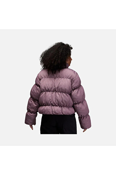 Nike Jordan Core Essentials Puffer Full-Zip Γυναικείο μωβ παλτό fb5149-508