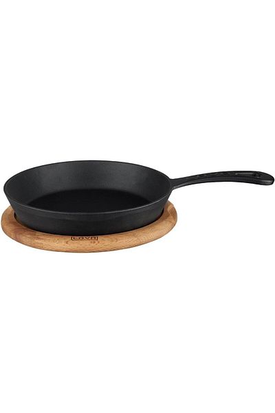 AVENURE Avnr Round Frying Pan with Wooden Handle - Induction Included, for All Stoves U
