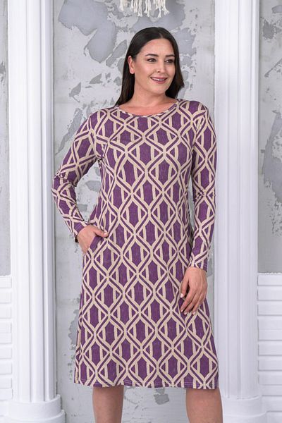 Neşeli Butik Women's Secret Pocket Detailed Lycra Plus Size Dress Nba028