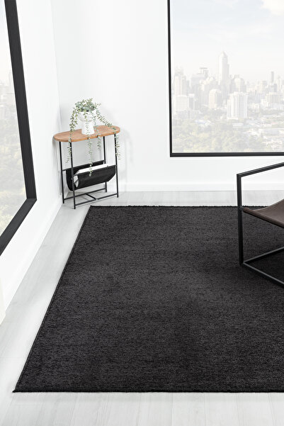 Prestige Halı Liv Antrasit Kilim Yıkanabilir Kaymaz Taban Şönil Kilim Salon O...