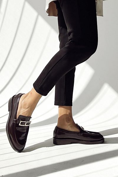 nope21shoess Мокасини от естествена кожа Monaco в тъмнокафяво