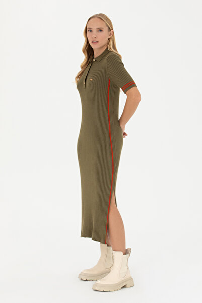 U.S. Polo Assn. Kadın Haki Triko Elbise 50269483-VR027
