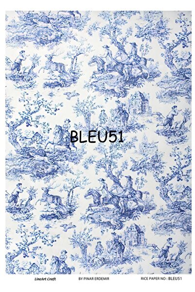 LİNEART Lineart Pirinç Dekopaj Kağıdı 29X42 No:BLUE51