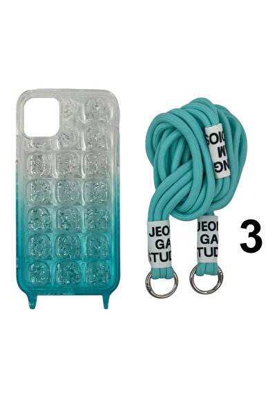 Nettech İphone 13 Uyumlu Nt-n025 Ipli Arka Koruma Kılıf - Karışık Renk