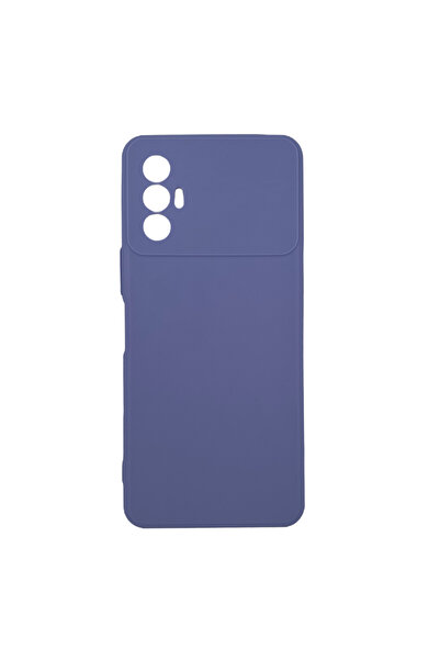 Nettech Tecno Spark 8 Pro Uyumlu Trend Seri Slikon Arka Koruma Kılıf - Lila
