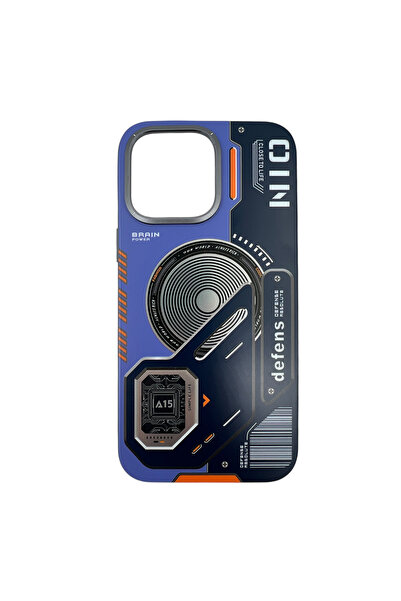 Nettech İphone 15 Pro Max Uyumlu Nt-n043 Magsafe Lüx Arka Koruma Kılıf - Mavi