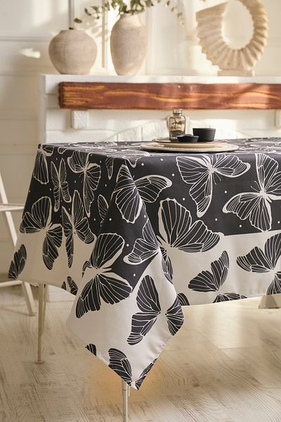 AYSHOME Τραπεζομάντιλο Ays Home Ασπρόμαυρο με σχέδιο πεταλούδας