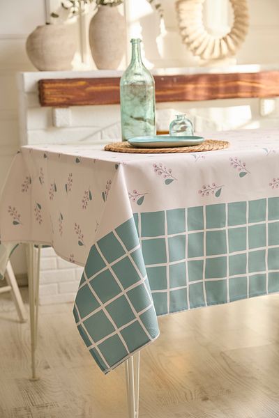 AYSHOME Ays Home Spring Floral Patterned Tablecloth