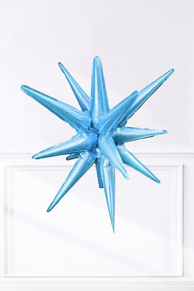 PEKSHOP Light Blue Polar Star Foil Balloon One Piece Large Polar Star Balloon 27Inch 70cm