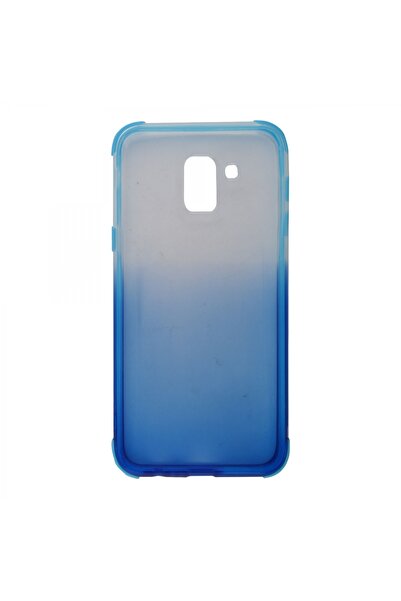 Nettech Samsung Galaxy J600 J6 Uyumlu Transparan Arka Koruma Kılıf - Mavi