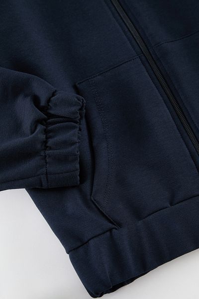 TRENDYOLKIDS Navy Blue Unisex Knitted Cardigan - Hooded and Zippered Tkdaw25Hi00001